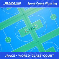 Revêtement de sol pour terrains de badminton et de volley-ball JRACE, prix d'usine, durable, antidérapant, intérieur/extérieur, surface multisports