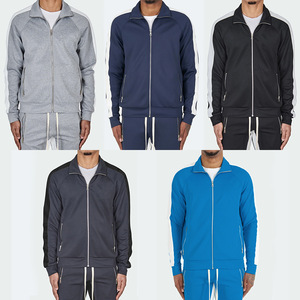 <span class=keywords><strong>Costume</strong></span> <span class=keywords><strong>tendance</strong></span> pour <span class=keywords><strong>homme</strong></span> printemps-automne, décontracté, patchwork, <span class=keywords><strong>couleur</strong></span> contrastée, col montant, pull et pantalon, ensemble deux pièces - Product Image 2