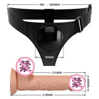 Culotte avec godemichet à attacher, harnais de pénis creux portable, jouets sexuels pour femme et godemichet culotte pour homme gay