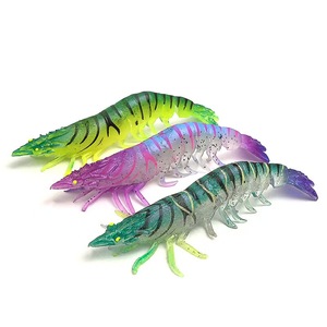 Leurres souples ALPHA pour la pêche au crevettes, en PVC, pour bar, <span class=keywords><strong>brochet</strong></span>, carpe, appâts artificiels lumineux pour fond de mer, Pesca - Product Image 1