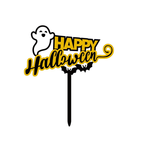 Decorazione per Torta <span class=keywords><strong>Serie</strong></span> Halloween in Acrilico, Alfabeto, Zucca, Pipistrello in Stile Cartone Animato, Accessori per Decorazione Torte di Halloween - Product Image 3