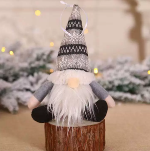 Wholesale Christmas Decoration Creative Sitting/Long Leg <strong>Forest</strong> Figurine Doll Christmas Tree Hanging Mini Toy Pendant - Product Image 3