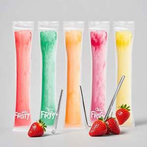 In Stock Wholesale Heat Seal Plastic Frozen Icy Ice Lolly Stick Cream Tube Zip Lock Popsicle Packaging <b>Bag</b> for Juice Pop Sicles - Product Image 5