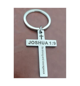 LLavero de Cruz religiosa de acero inoxidable de Isaiah Mattew <span class=keywords><strong>Luke</strong></span>, joyería cristiana, llavero de la Santa Biblia, regalo - Product Image 5