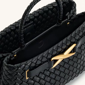 กระเป๋าคลัทช์หนังแท้ Bofeimei ทอมือประดับมุก ปิดด้วยกระดุม มีช่องใส่ของหลายช่อง ความจุเยอะ สำหรับผู้หญิง ส่งตรงจากโรงงาน - Product Image 5