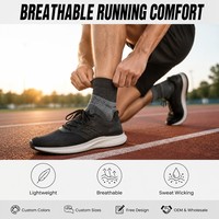 Calcetines de Compresión Personalizados, Hasta el Tobillo, Transpirables, para Correr, Soporte OEM, Venta al Por Mayor, Diseño Personalizado, Colores y Tallas a Medida