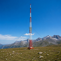 Mât télescopique portable en aluminium de 3m à 20m pour antenne WiFi et surveillance par caméra – Station de tour d'antenne télescopique