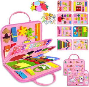 Tablero de Actividades Montessori, Juguetes para Niñas Pequeñas, Regalo de Cumpleaños, Libro de Actividades |   Juguete de Viaje de Avión y Auto, Juguetes Educativos de Aprendizaje - Product Image 1