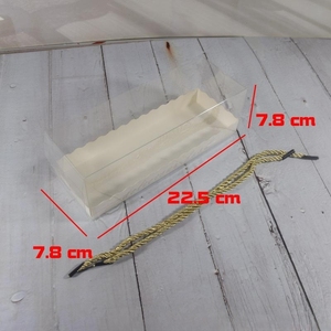 Boîtes d'Emballage Personnalisées pour Desserts à Emporter, Rouleau de Serviettes Rectangulaires, Boîte à Gâteau Biodégradable Transparente - Product Image 5