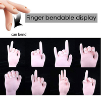 Main Silicone pliable pour ongles, outil de manucure professionnelle, entraînement Nail Art, acrylique, 1 pièce