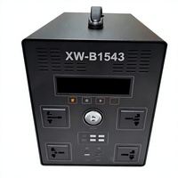 Station d'alimentation portable LiFePO4 1500W avec chargeur solaire MPPT noir