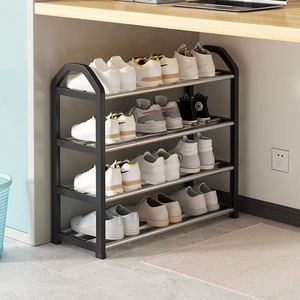 Stainless Steel Shoe Rack Multi Layer Freestanding <b>Space</b> <b>Saving</b> Under <b>Table</b> Storage For Dorm Room Organization - Product Image 1