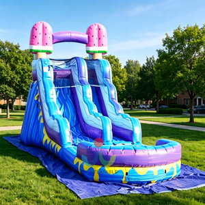 Toboggan aquatique gonflable de qualité commerciale sur le thème de l'été avec décorations de crème glacée et piscine profonde pour les opérateurs d'événements festifs - Product Image 3