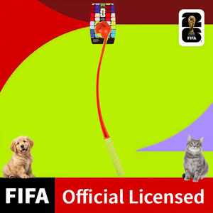 Jouets interactifs pour animaux de compagnie sous licence officielle <span class=keywords><strong>FIFA</strong></span>, lanceur de balles pour chien mains libres avec balle qui couine de 6,2 cm pour la Coupe du monde <span class=keywords><strong>FIFA</strong></span> - Product Image 2