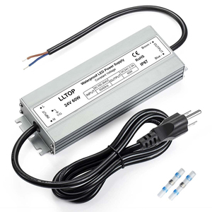 ไดร์เวอร์ LED 60 วัตต์ 24V DC <span class=keywords><strong>หม้อแปลง</strong></span>ไฟฟ้าแรงดันต่ำ กันน้ำ IP67 แหล่งจ่ายไฟ LED, อะแดปเตอร์พร้อมปลั๊ก 3 ขา สายยาว 3.3 ฟุต - Product Image 4
