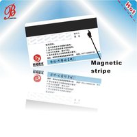 Tarjeta de PVC Magnética Programable Boye Loco/Hico, en Blanco, con Impresión Offset y Laminación de Película