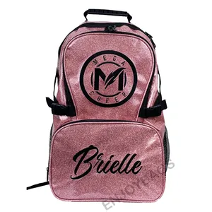 Пользовательские девушки спортивные путешествия танец Блестящий рюкзак розовый