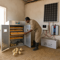 Incubateur d'œufs automatique à prix avantageux, 880 œufs, alimenté à l'énergie solaire, couveuse à batterie