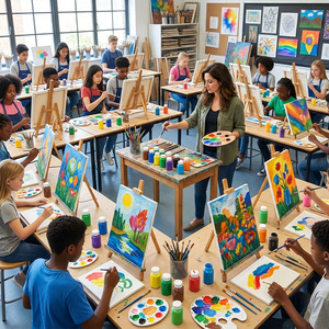 Venta al por Mayor de Fábrica, Materiales de Arte Escolares, Juego de <span class=keywords><strong>Pintura</strong></span> Acrílica con Logotipo Personalizado, <span class=keywords><strong>Pintura</strong></span> Acrílica a Base de Agua <span class=keywords><strong>para</strong></span> Materiales de Arte - Product Image 5