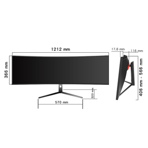Moniteur de jeu à écran incurvé de 49 pouces <span class=keywords><strong>5K</strong></span> 144HZ avec moniteur d'ordinateur Ultra large de type C PC - Product Image 5