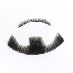 Mặt Râu Mở Rộng Màu Đen Trang Phục Giả Râu Cho Người Lớn Người Đàn Ông Thực Tế Trang Điểm Ren Vô Hình Giả Râu Tóc Con Người Ria Mép - Product Image 4