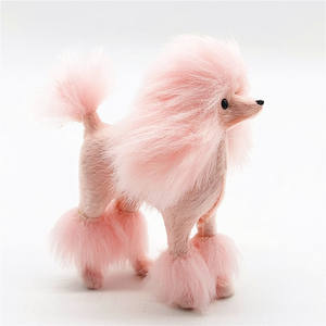 Giocattoli per bambini modello animale simulato artigianato rosa orsacchiotto cane barboncino giocattolo decorazione animale - Product Image 2