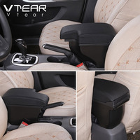 Accoudoir de voiture Vtear en ABS et cuir PU avec chargeur USB, porte-gobelet et boîte de rangement centrale, accessoires intérieurs pour Toyota Hilux 2019-2021