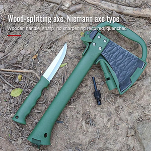 Hache multifonctionnelle pour la lutte contre les incendies, le camping, l'abattage, les kits de <span class=keywords><strong>survie</strong></span>, l'équipement et le démarreur de feu, hachette tactique portable pour l'aventure - Product Image 2