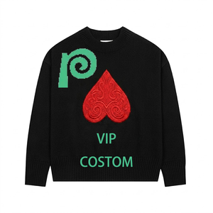 Produttori di Abbigliamento, <span class=keywords><strong>Sneakers</strong></span> di Lusso in Pelle, Produttore OEM di Maglioni a Maniche Lunghe in Lana con Intarsio a Cuore per Uomo - Product Image 1