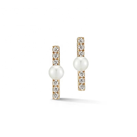 LOZRUNVE Desbloqueio Boucles d'oreilles clous en argent 925 classiques avec zircone pavée et perle d'eau douce, vente en gros