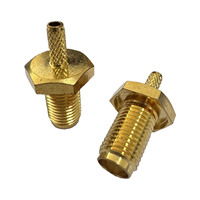 Connecteur coaxial SMA-KY1.5 en gros, connecteur femelle SMA en laiton pour RG316 RG174 avec filetage