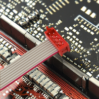 Câble plat flexible SL609 Micro Match rouge IDC 12 broches avec connecteur, gaine PVC, conducteur en cuivre pur, non blindé