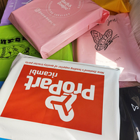 Logo kustom dicetak tas kurir hitam daur ulang kilat paket pengiriman pakaian tas polymailer surat amplop amplop