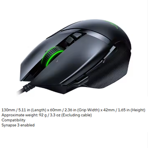 Souris de jeu Basilisk V2, capteur optique 20000 DPI, Chroma RGB, 11 boutons programmables, souris pour joueurs - Product Image 2