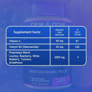 กลูตาไธโอน2000มก. แคปซูลกลูตาไธโอนเพื่อทำให้ผิวขาวฉลากตาม B3 - Product Image 6