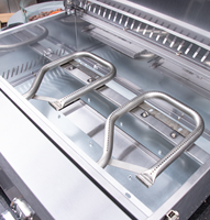 Barbecue portable pliable moderne à gaz naturel en acier inoxydable à 2 brûleurs pour table extérieure