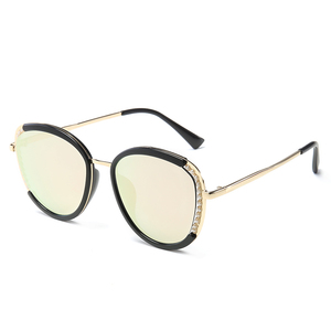 New Coming Pearl Fashion Women <b>Sunglasses</b> with Stainless Frame Mirror Lenses in Smoke/Ice <b>Blue</b> Acrylic Any Color - Product Image 5