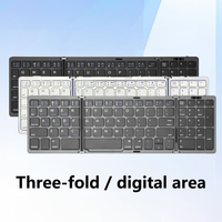 Nouveau clavier pliable ultra-mince sans fil rechargeable pour tablette Android avec pavé numérique intégré – Vente chaude