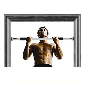 Una Barra de dominadas mejorada y sin perforaciones para hacer ejercicio familiar en el gimnasio. La barra horizontal se puede montar en el marco de la puerta o en la pared. - Product Image 5