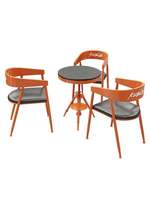 Ensemble de table et de chaises de restaurant industriel de luxe pour usage extérieur, construction métallique durable, design écologique