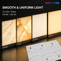 Feuille LED Flexible RGB CCT 500x250mm Découpable, Panneau LED SMD2835 pour Comptoirs en Quartz, Panneaux Muraux Rétroéclairés, Éclairage Publicitaire