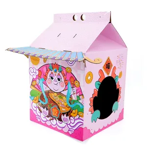 New Arrival Corrugated Paper Cat House Wholesale Cardboard Cat House Modern Cat Condo House