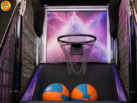 Jeu de basket-ball Arcade Hoops à monnayeur avec chronomètre de score pour centre commercial FEC