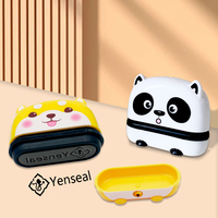 Tampon encreur personnalisé étanche pour enfants, motif animal, dessin animé, avec nom, pour vêtements