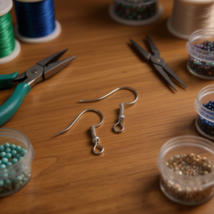 Gancio per Orecchini Ilan 19x20mm Colore Argento 50 Pezzi Componenti per Gioielli - Product Image 2