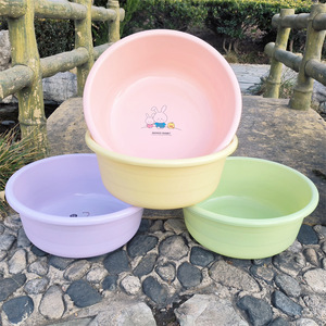 Bañera Redonda de Plástico, Profunda, de Color Mixto, para Uso Doméstico, Lavado de Ropa y Baño - Product Image 1