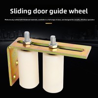 Support auxiliaire de fixation pour roue de guidage de porte coulissante, en nylon et acier, anti-magnétique, épaissi, pour rouleau de positionnement