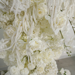 Nuevo diseño de arco de flores artificiales, arreglo Floral, arco de hortensia blanca para decoración de fondo de fiesta de boda - Product Image 3