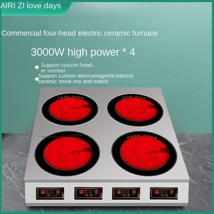 Commercial Built-In Electric Stainless Steel Induction Stove <b>Cooker</b> 3500W 2-Burner Touch Control Dutch Language Battery Powered - Product Image 3