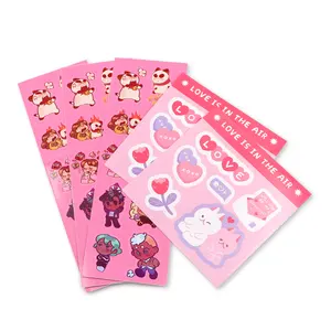 Custom Print Kawaii Waterproof Vinyl Kiss Cut A3 Korean Deco Sticker Sheets